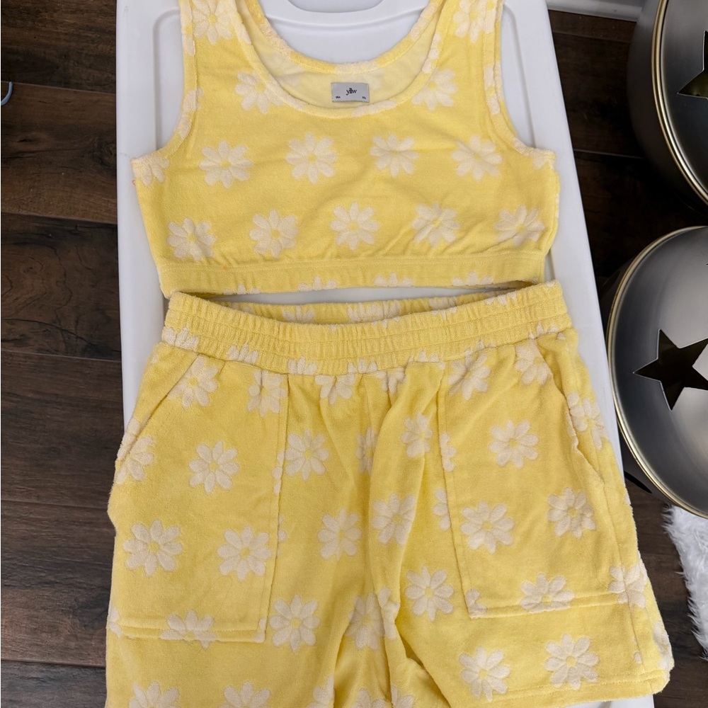 Yellow the label beach coverup set